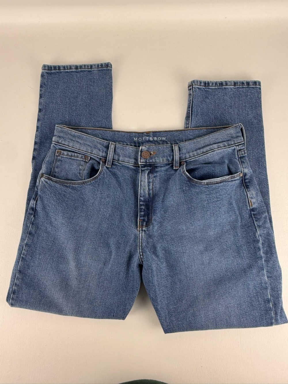 Mott & Bow Women’s "The Crosby" Boyfriend Jeans in Medium Blue